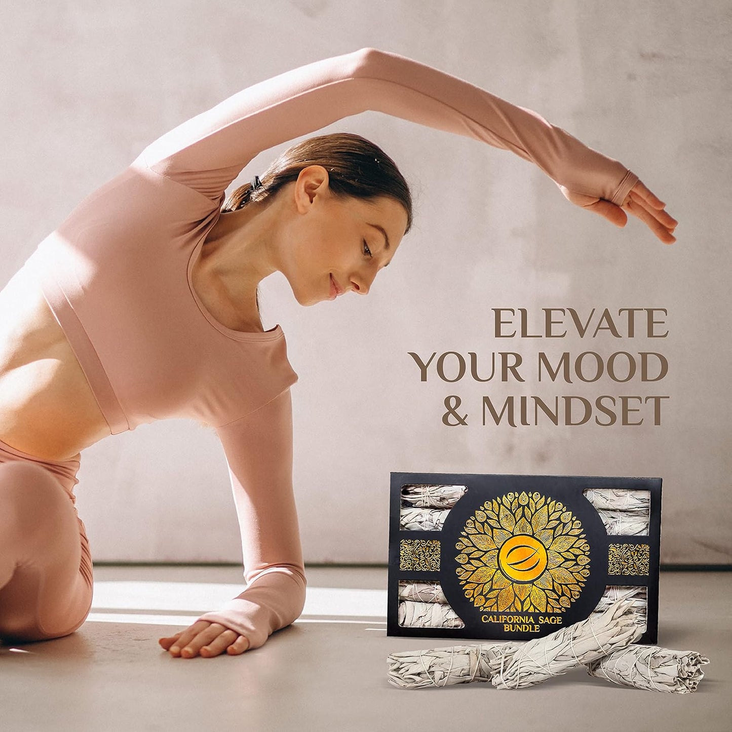 Premium California White Sage Smudge Sticks 4 Inch (10 Pack) — White Sage Smudge Kit for Home Cleansing, Meditation, Yoga, Energy Healing — Grown and Packaged in the USA