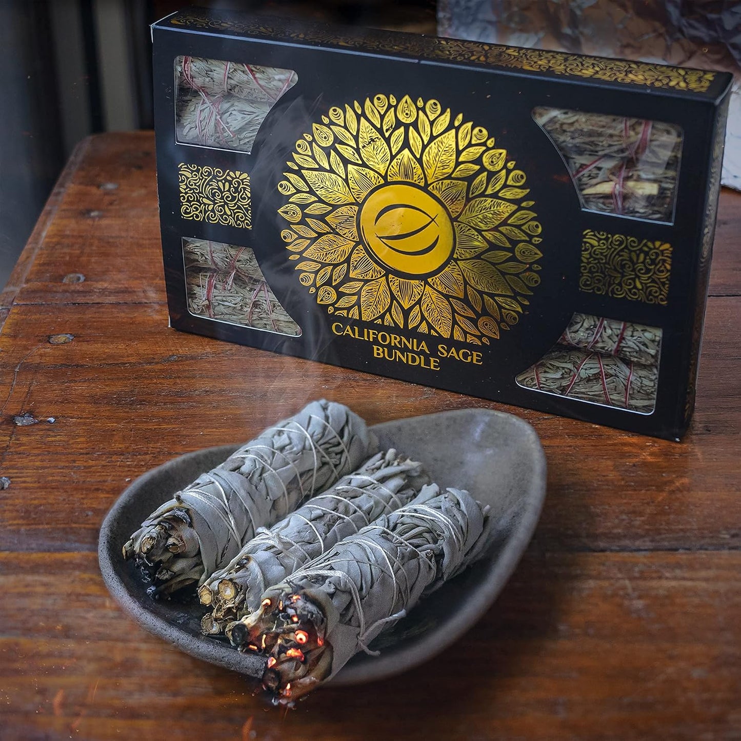 Premium California White Sage Smudge Sticks 4 Inch (10 Pack) — White Sage Smudge Kit for Home Cleansing, Meditation, Yoga, Energy Healing — Grown and Packaged in the USA