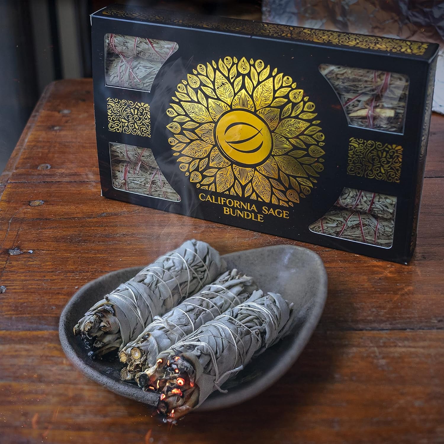 Premium California White Sage Smudge Sticks 4 Inch (10 Pack) — White Sage Smudge Kit for Home Cleansing, Meditation, Yoga, Energy Healing — Grown and Packaged in the USA