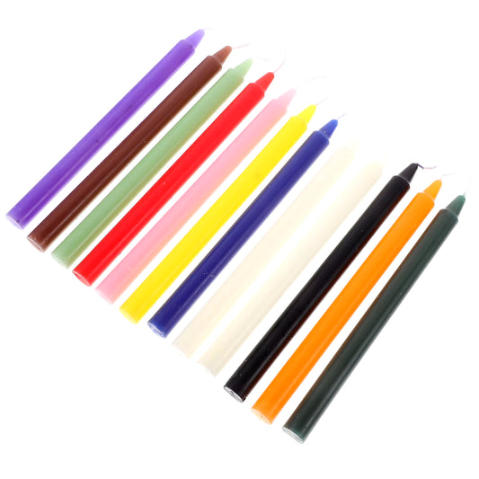 12Pcs Colored Colored Candles Candles Long Taper Candles Paraffin Candles Home Decor Party Candles Holiday Candles Candles